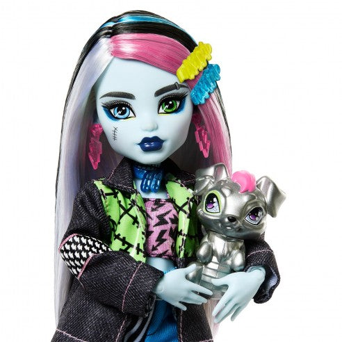 Load image into Gallery viewer, Monster High Frankie Stein Fashion Doll With Pet Watzie And Accessories