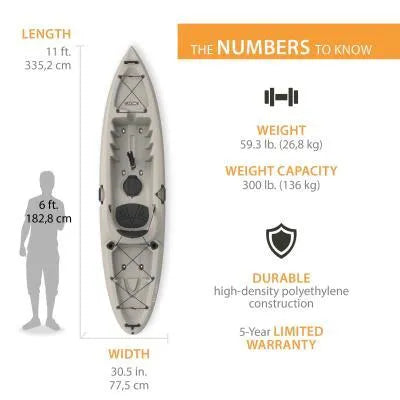 LIFETIME STEALTH ANGLER 110 FISHING KAYAK (In-store pickup only)