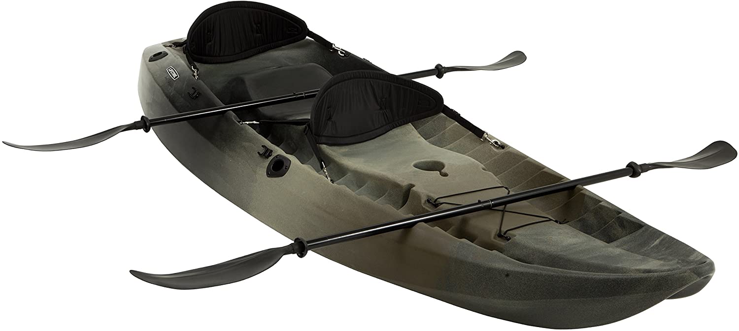 Lifetime 10 Foot, Two Person Tandem Fishing Kayak with Paddles Lifetime 10 Foot, Two Person Tandem Fishing Kayak with Paddles
