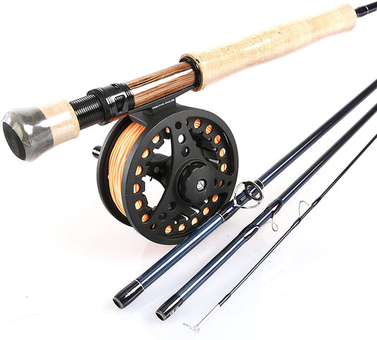 Creative Angler Catalyst Fly Rod and Fly Reel Combo 8wt with Bass Fly Selection for Fly Fishing