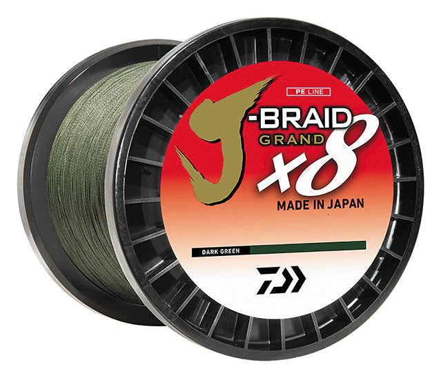 J-BRAID X8 GRAND BRAIDED LINE - DARK GREEN 30-150lb