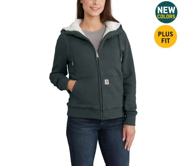 Carhartt sherpa lined zip up online hoodie