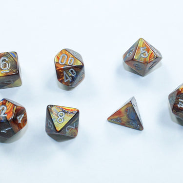 Chessex Lustrous Mini-hedral Gold/Silver 7-Die set