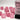 Chessex Frosted Pink/white 16mm d6 Dice Block (12 dice)