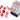 Chessex Nebula Red/silver Luminary 12mm d6 Dice Block (36 dice)