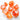 Chessex Borealis Blood Orange/white Luminary Polyhedral 7-Dice Set (with bonus die)