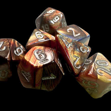 Chessex Lustrous Mini-hedral Gold/Silver 7-Die set