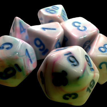 Chessex Festive Mini-hedral Pop Art/Blue 7-Die set
