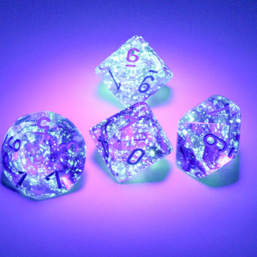Chessex Nebula Nocturnal/blue Luminary Set of Ten d10s