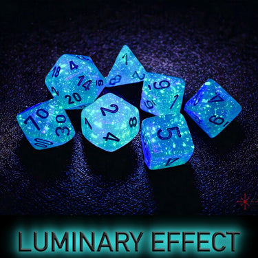 Chessex Borealis Polyhedral Light Green/gold Luminary 7-Die Set