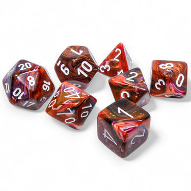 Chessex Festive Symphony/White Polyhedral 7-Dice Set