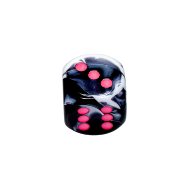 Chessex Gemini Black-White/Pink 30mm d6 dice w/pips