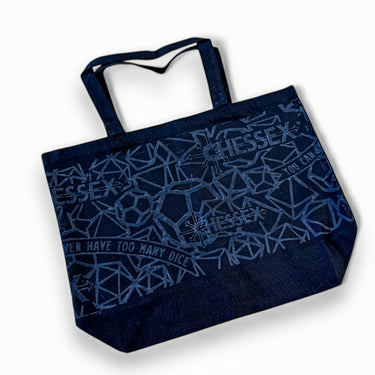 Chessex Large Flat Bottom Black Tote Bag