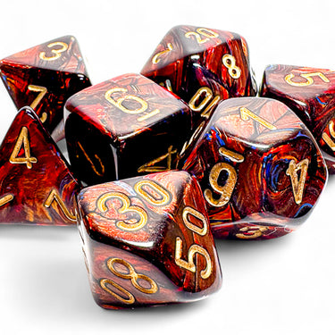 Chessex Scarab Mega-hedral Blue Blood/Gold 7-Die Set