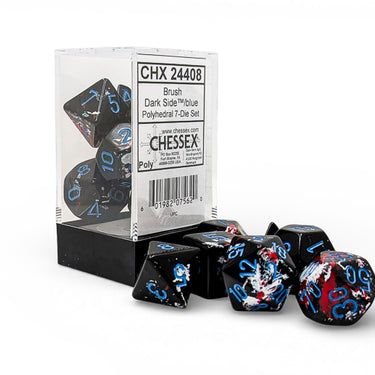 Chessex Brush Polyhedral Dark Side/Blue 7-Die Set