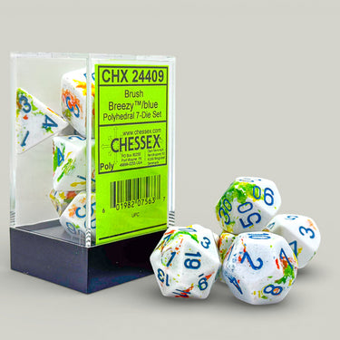 Chessex Brush Polyhedral Breezy/Blue 7-Die Set