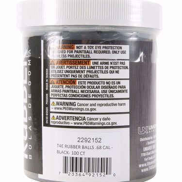 Umarex T4E .68 Caliber Rubber Balls 1000ct. (Black)