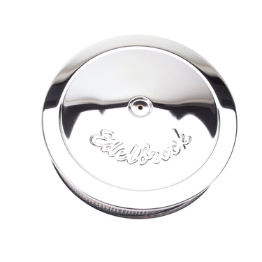 Edelbrock Pro-Flo Chrome 14" Round Air Cleaner with 3" Paper Element (Deep Flange)