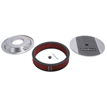 Edelbrock Elite 2 Series Polished 14" Round Air Cleaner - 3" Pro-Flo Element (Deep Flange)