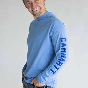 Carhartt Force Relaxed Logo Hoodie (Workwear Blue) Size XL
