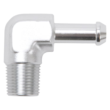 Edelbrock Heater Hose End Fitting - 90 Deg with 3/8" NPT and 3/8" Barb