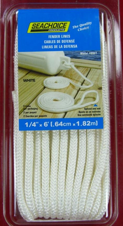 Fidder Line Double Braided Fender Line, 1/4