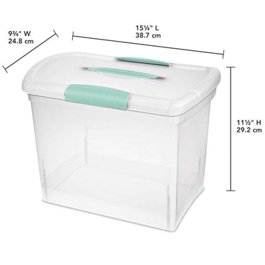 Sterilite 2.7 cu ft Clear Storage Box 11.5 in. H X 9.75 in. W X 15.25 in. D Stackable