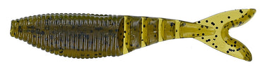 Yamamoto Zako Minnow 4" Chatterbait Trailer (Green Pumpkin Black Flake)