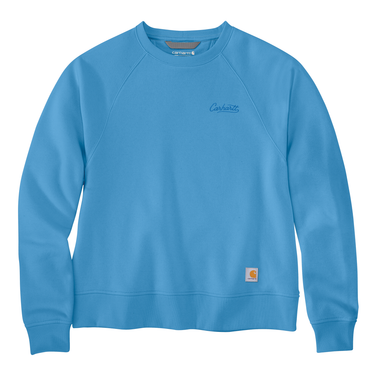 Carhartt Women's Women's Sawyer Crewneck Sweatshirt (Tranquil Blue) Size L