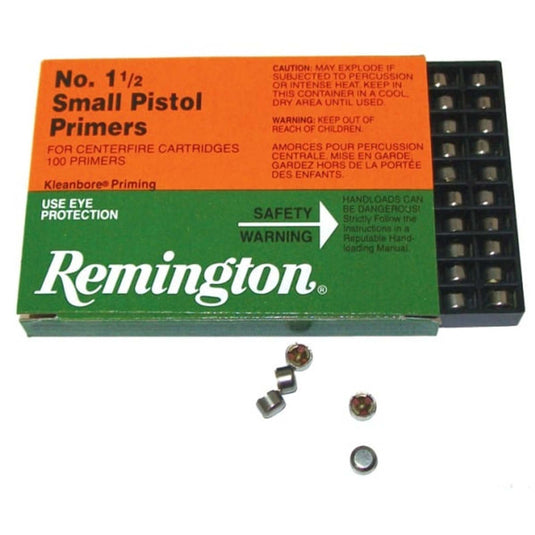 REMINGTON 22600 NO. 1 1/2 SMALL PISTOL PRIMERS 100 CT