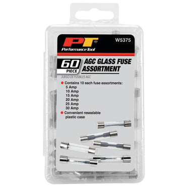 Performance Tool 60 pc. AGC Glass Fuse Assortment