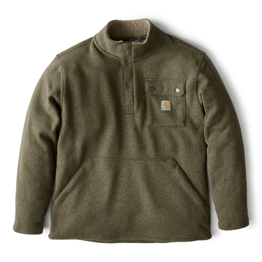 Carhartt Relaxed Fit Midweight Quarter-Zip Pocket Sweater Fleece (Dusty Olive) Size S