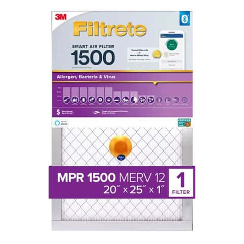 Load image into Gallery viewer, Filtrete 20 in. W X 25 in. H X 1 in. D Polypropylene 12 MERV Smart Air Filter 1 pk
