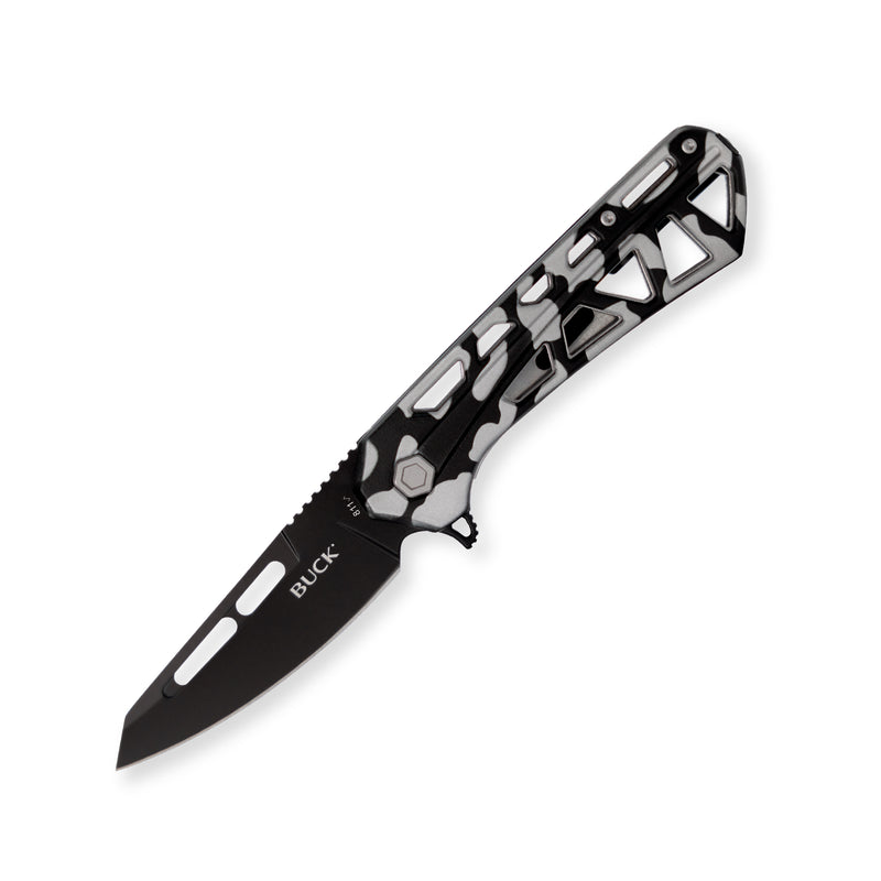 Load image into Gallery viewer, Buck 811 Trace Ops Tanto Knife - Black/Gray Camo
