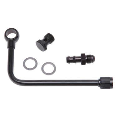 Edelbrock Black Steel Fuel Line With 3/8" Barbed End Inlet And Without Fuel Filter