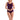 Krinkle Cross Back One Piece Swimsuit (Eggplant) Size 10