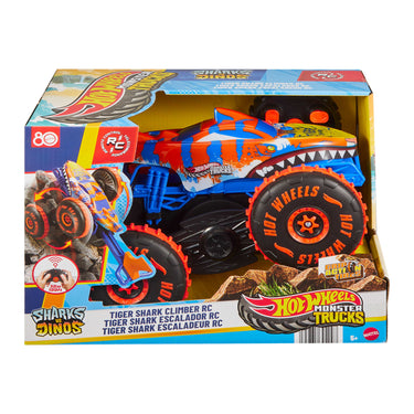 Hot Wheels Monster Trucks Tiger Shark Climber RC in its retail box