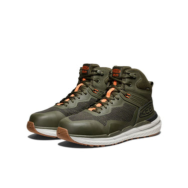 Keen Men's Synchro Waterproof Work Boot (Carbon Toe) Forest Night/Gum 12EE