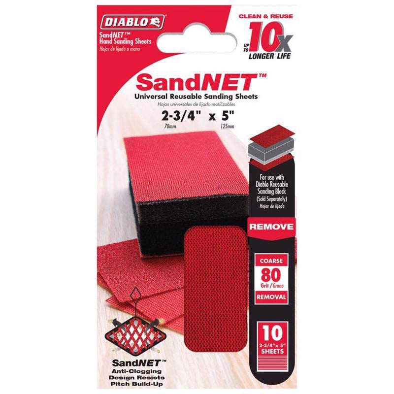 Load image into Gallery viewer, Diablo SandNet 5 in. L X 2-3/4 in. W 80 Grit Coarse Block Hand Sanding Pad
