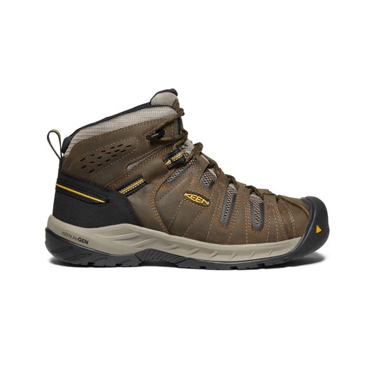 Keen Men's Flint II Boot (Steel Toe) 11D Cascade Brown/Golden Rod