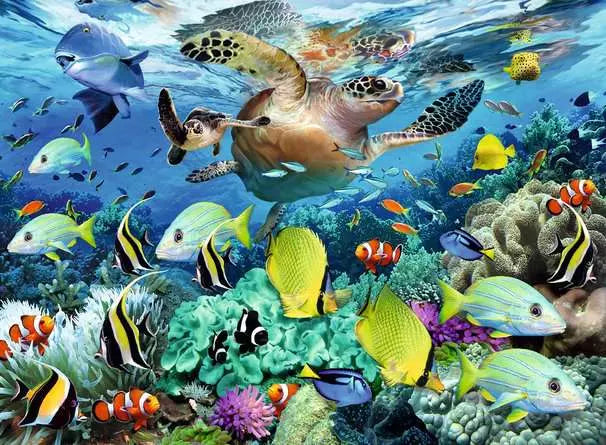 Load image into Gallery viewer, Children’s Jigsaw Puzzle Underwater Paradise - 150 Pieces
