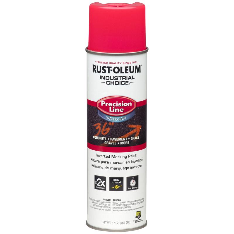 Load image into Gallery viewer, Rust-Oleum Industrial Choice Fluorescent Pink Inverted Marking Paint 17 oz
