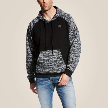 Ariat Patriot Hoodie (Black Digi Camo) Size M