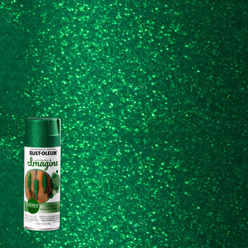 Load image into Gallery viewer, Rust-Oleum Imagine Glitter Kelly Green Spray Paint 10.25 oz
