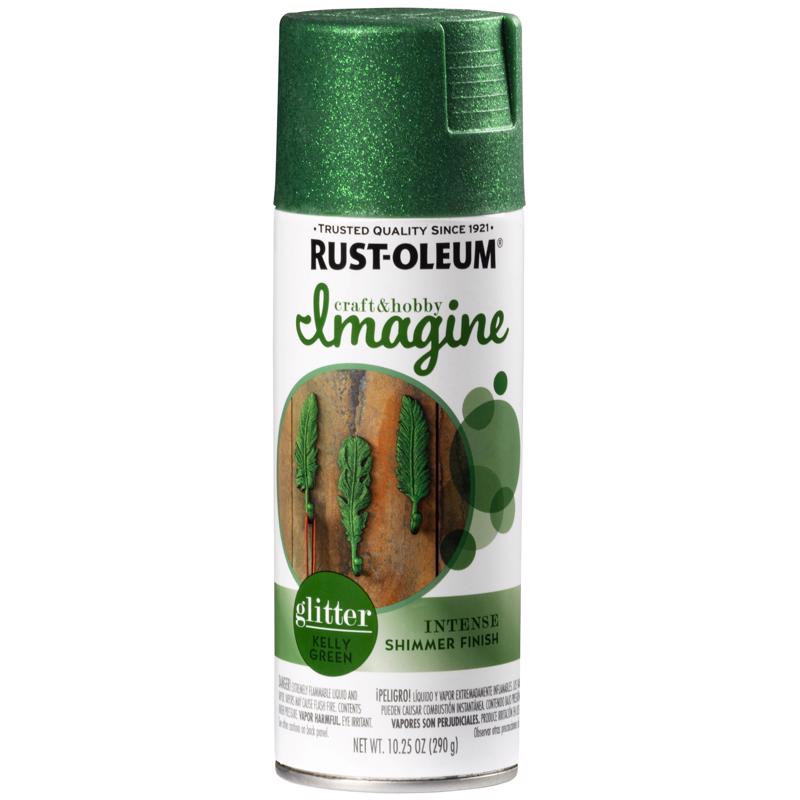 Load image into Gallery viewer, Rust-Oleum Imagine Glitter Kelly Green Spray Paint 10.25 oz
