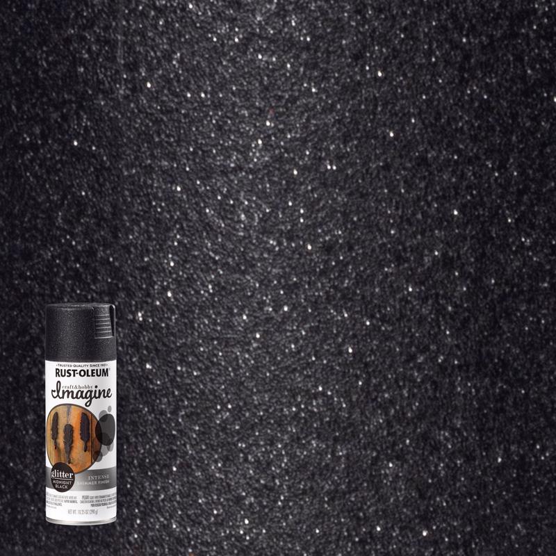 Load image into Gallery viewer, Rust-Oleum Imagine Glitter Midnight Black Spray Paint 10.25 oz
