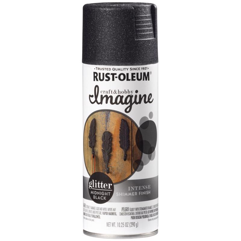 Load image into Gallery viewer, Rust-Oleum Imagine Glitter Midnight Black Spray Paint 10.25 oz
