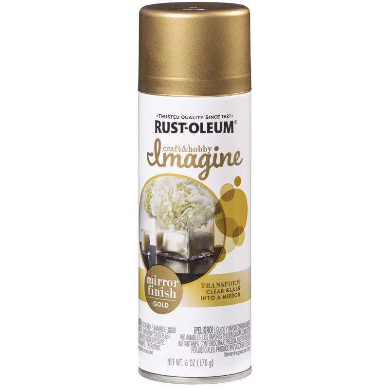 Load image into Gallery viewer, Rust-Oleum Imagine Gold Mirror Spray Paint 6 oz
