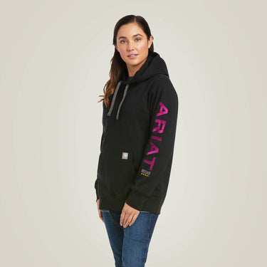 Ariat Rebar Graphic Hoodie (Black/Purple) Size 3XL