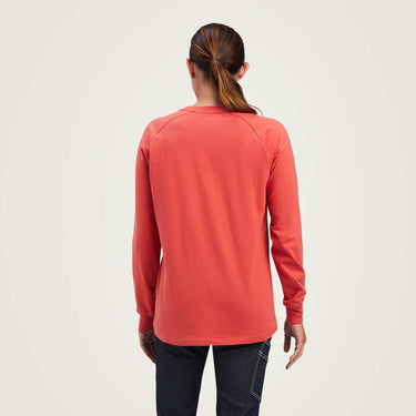 Ariat Rebar Cotton Strong Logo Graphic (Red Dahlia) Size XL